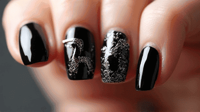 Edgy Elegance: Rocker-Chic Nail Art Designs